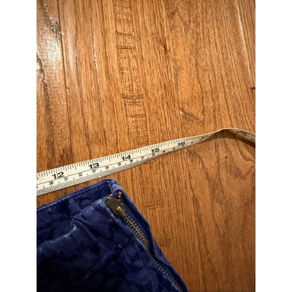 Anthropologie the essential skinny burnout velvet pant purple size 8 - Picture 8 of 10